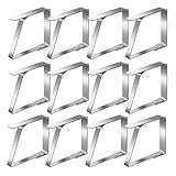 LMOMSS Tischdeckenklammern, 12 Stück Tischtuchklammern Edelstahl, Tischdeckenklammern für...