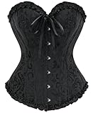 Ivy Shi Damen Vollbrust Corsage Korsett Top Gothic Vintage Corsagen Bustier Corsette- Gr. 34 (M),...