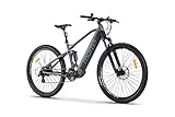 moma bikes Elektrische Fahrrad EMTB 29', Vollfederung, Shimano 24 Gänge & hydraulische...