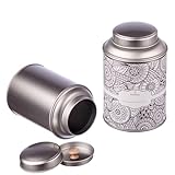 4 große Teedosen für losen Tee mit extra Aromadeckel inkl. Etiketten | stapelbar | Höhe: ca. 13,9...