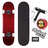 Stoked Ride Shop Skateboard komplett – amerikanisches Ahornholz – professionelles Board für...