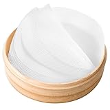 Nogeqi 10 Stück Silikon Dämpfer Matte 25cm, Antihaft Dumplings Dampfmatten Für Bambusdämpfer,...