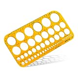 Aristo AH5033 Kreisschablone 1-36mm (45 Kreise, Durchmesser 1 bis 36mm, Tuschenoppen, formstabiler...