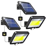 Solarlampen für Außen, 2 Pack LED Aussen Solarleuchten mit Bewegungsmelder COB IP65 Wasserdichte 3...