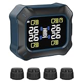 OBEST 4 Rad Drahtloser Motorrad TPMS,Werkzeuge für Reifendruck-Kontrollsysteme,USB Stromversorgung,...