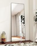 Koonmi 144 × 45 cm minimalistische Rahmen Standspiegel, Solider Ganzkörperspiegel frei stehend,...