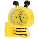 Levemolo Bienenförmiger Digitalwecker mit Stifthalter Sprachaktivierter Temperaturanzeige Gelb...