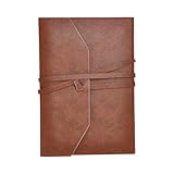 DONBOLSO Notizbuch Leder, 100% Vollkorn-Büffelleder, Handgeschnitten, Rustikales Aussehen,...