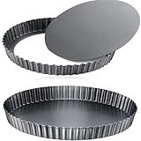 2 Stück Quicheform mit Hebeboden 28cm+28cm Tarteform mit Hebeboden Quiche Backformen...
