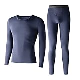 Jack Claude Herren Thermounterwäsche Set, atmungsaktiv und leicht, navy, Large