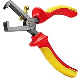 S&R VDE Abisolierzange 160mm, Modifiziert 1000V VDE-geprüft, aus 60CrV Stahl, HRC 58-65,...