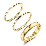 Diamday 14K Gold Gefüllte Ringe für Frauen Mädchen Stacking Ringe Stapelbar Dünne Gold Ringe...