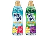 VERNEL Weichspüler-Set 2x 37 Waschladungen (74WL) Aromatherapie 1x Faszinierender Dschungel & 1x...