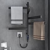 AYYDS Handtuchheizkörper Elektrisch, 180° Drehung Badheizkörper Handtuchhalter Elektrischer,...
