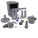 POOL Total Skimmer-Set Grau für Stahlwandbecken - Einbauskimmer Komplett-Set aus ABS - Mit...