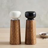 MAITTON Salz und Pfeffermühle aus Holz und Keramik - Gewürzmühle Grinder mit verstellbarem...