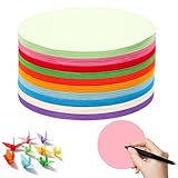 700 Stück Rund Moderationskarten, Ø 10cm Moderationskarten Set, 10 Farben Origami Papier Rund für...