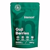 Intenson Getrocknete Gojibeeren, 1000 g, Natürlich süßes Superfood, Reich an Ballaststoffen,...