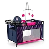 Bayer Design 62654AA Puppenbett mit Schrank, Hochstuhl, Mobile, Ablage, Bettdecke, Kissen,...
