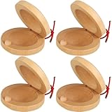 GNHG 4 Stücke Kastagnetten Holz Schlagzeug, Naturgeräusche Box, Koshi Klangspiel, Cajon Kinder,...
