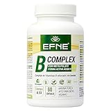 EFNE Vitamin B-Komplex mit Methylfolat, aktive Form Folsäure, 60 pflanzliche Kapseln, hohe...