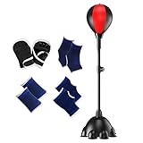 Reflex -Stanztasche, Boxgeschwindigkeitsball mit Stand | Fitness -Boxball | Reaktionszielhöhe...
