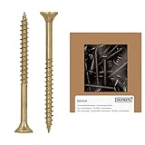HELPMATE - Universalschrauben Senkkopf 4,0x50 gelb passiviert - 200 Stück Holzschrauben mit...