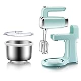 Hand Mixer Electric 300W Ultra Power Kitchen Mixer Handheld Kitchen Mixer with 4 Stainless Steel...
