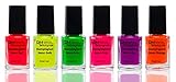 Stampinglack Neon Set Rot Gelb Grün Pink Lila Orange Stempellack Nail Stamping 6er Pack (6 x5ml)