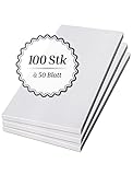 Feinwälder® Kellnerblöcke – 100 Stück á 50 Blatt Blanko, 7 x 15 cm, Neutral & Hochwertig