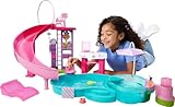 Barbie Traumpool Spielset mit sechs Spielbereichen, einschließlich Rutsche und schäumendem...