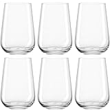 LEONARDO HOME Paladino Trink-Gläser, 6er Set, Spülmaschinenfeste Wasser-Becher aus Glas,...