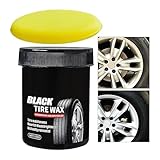 Generico Car Tire Shine | 150g Rim Cleaning Paste with Sponge Waterproof Wheel Balm for Vehicle...