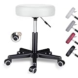 Zedelmaier Rollhocker Bürohocker höhenverstellbar 360°drehbarer Arbeitshocker mit Rollen und 10cm...
