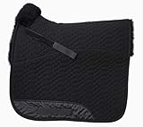 Engel Reitsport | SCHABRA1-D-SCH-SCH | Schabracke | Steppstoff | Lammfell im Sattelbereich | Half...