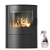 KRATKI Kaminofen Rollo 2-10 kW mit Raumluftunabhängig Ø 150 mm, BImSchV Stufe 2, EEK A - Kaminofen...