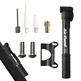 Fahrradpumpe,Hochdruck Handpumpe Manuell,Tragbare Luftpumpe Mit 4 Aufsätzen - Für Verlobung,...