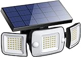 intelamp Solarlampen für Außen mit Bewegungsmelder, 6000 mAh Solarleuchten für Außen 108 LED...
