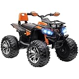 HOMCOM Elektro Quad für Kinder, 12V 10Ah Kinder Quad mit Vorwärts-, Rückwärtsfunktion, 2 Motor,...