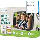 Onco 360° Baby Autospiegel - 2025 Vergleichssieger, 100% bruchsicher & rutschfest, 2024 & 2023...