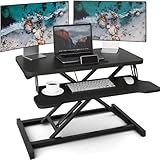 Newlemo 81,3 cm Schreibtisch-Konverter, höhenverstellbar, Sitz-Steherhöhung, Dual-Monitor- und...