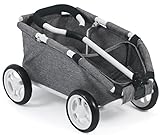 Bayer Chic 2000 660 76 Ziehwagen Skipper, Kleiner Bollerwagen für Teddys und Puppen, Jeans grau, 46...