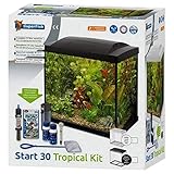 SuperFish SF Tropical Set 30 Aquarium schwarz inkl. Filter, Heizer, Wasseraufbereiter, Kescher,...