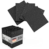 Terrassenpads 16 Stück - 90x90x8mm - Gummigranulat Unterlage für Terrasse & Balkon -...