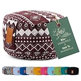 #DoYourYoga rundes Yogabolster - waschbarer Bezug, Bio-Dinkelspelz (KBA) Füllung, 30 x 15 cm, Yoga...