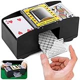 ZAKVOP Kartenmischmaschine Elektrische für 1-2 Decks, Automatischer Kartenmischer für UNO, Poker,...