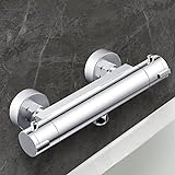 Duscharmatur Thermostat-Brausebatterie, Duschthermostat Mischbatterie für Dusche Bad Chrom,...