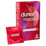 Durex Gefühlsecht Extra Feucht Kondome – Dünne Kondome mit anatomischer Easy-On-Form & mit viel...