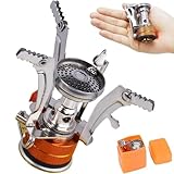 Alriedy Mini-Camping-Gaskocher Kompakter, ultraleichter Outdoor-Gaskocher, mit Mit Piezozündung...