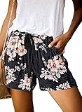 NEYOUQE Damen Strandshorts Kordelzug Baggy gürtel elastisch Shorts Jeans Damen Boho Kleidung...